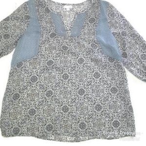 J. Jill floral Boho style top Size Large Petite